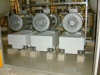Schwingrahmen für Pumpen im Bereich Mikroelektronik