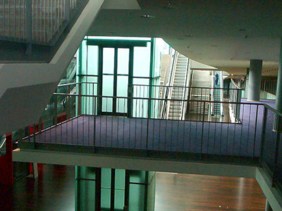Schachtgerüst inkl. Glashaltesystem für Fahrstuhl A4 im Kongresszentrum Dresden